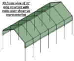 12'Wx40'Lx13'6"H RV carport canopy